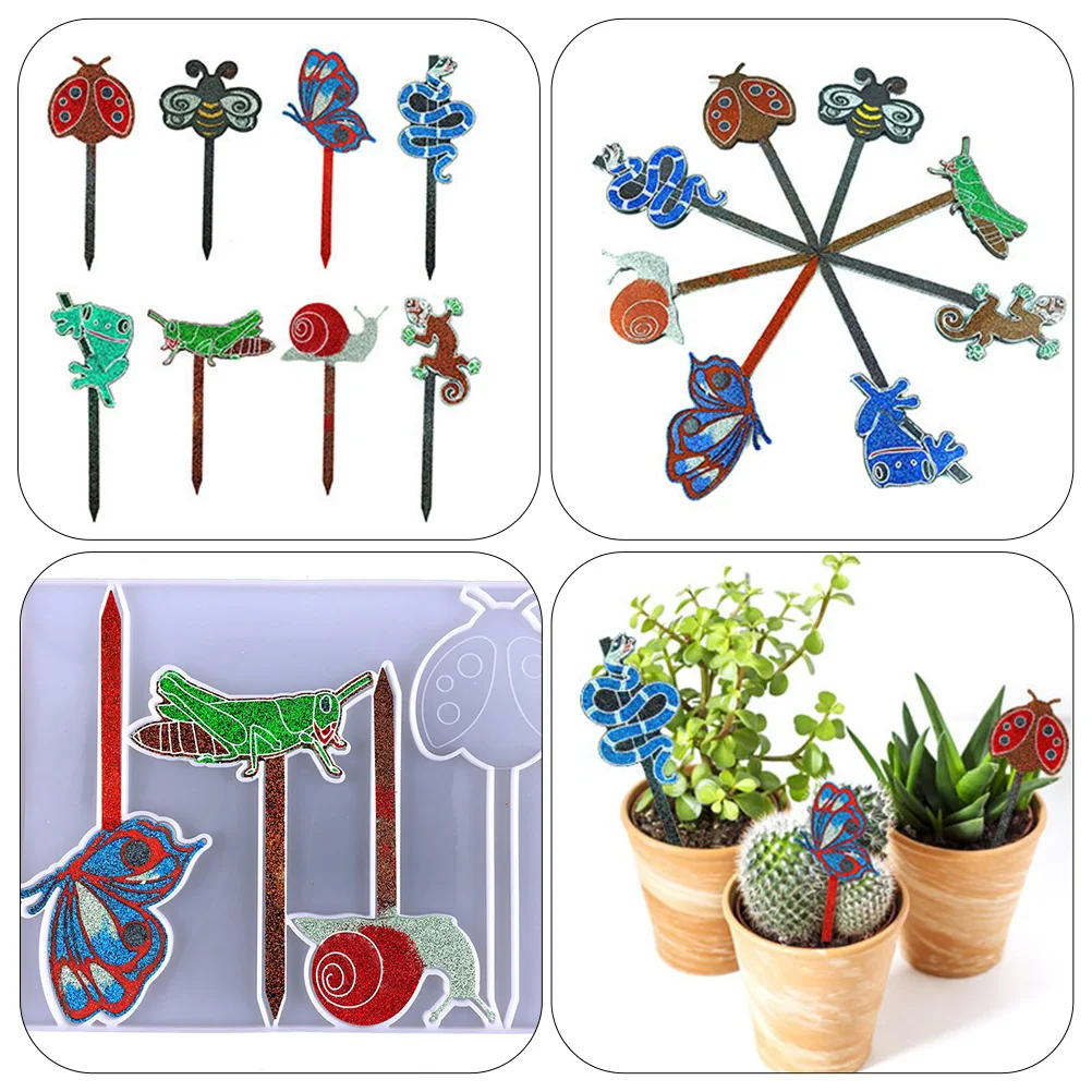 

2pcs Plant Label Mold Silicone Diy Mold For Epoxy Craft Making Tools, Diy Flower Sign, Plant Sign Label Molds, Handicraft