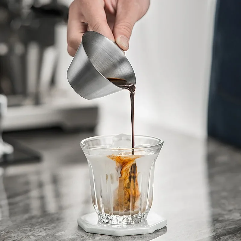 90ml/250ml Coffee Measuring Cup 304 Stainless Steel Espresso Extraction Cup Coffee Small Ounce Cup Barista Utensils