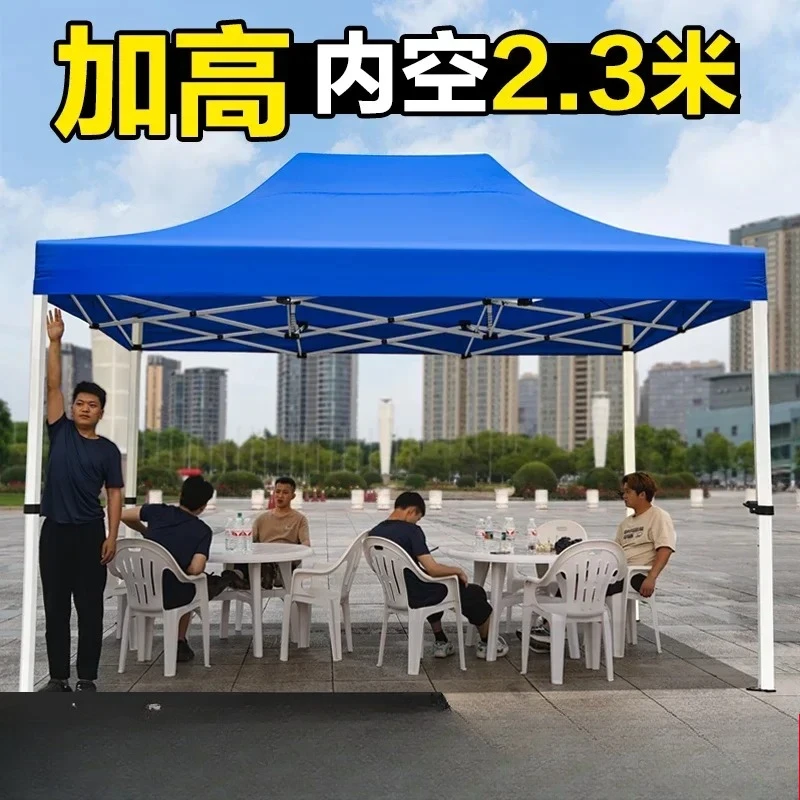 

Приподнятая четырехнопая палатка-зонтик, четырехугольная непромокаемая тент для уличных киосков, утолщенный навес во дворе, телескопический сарай