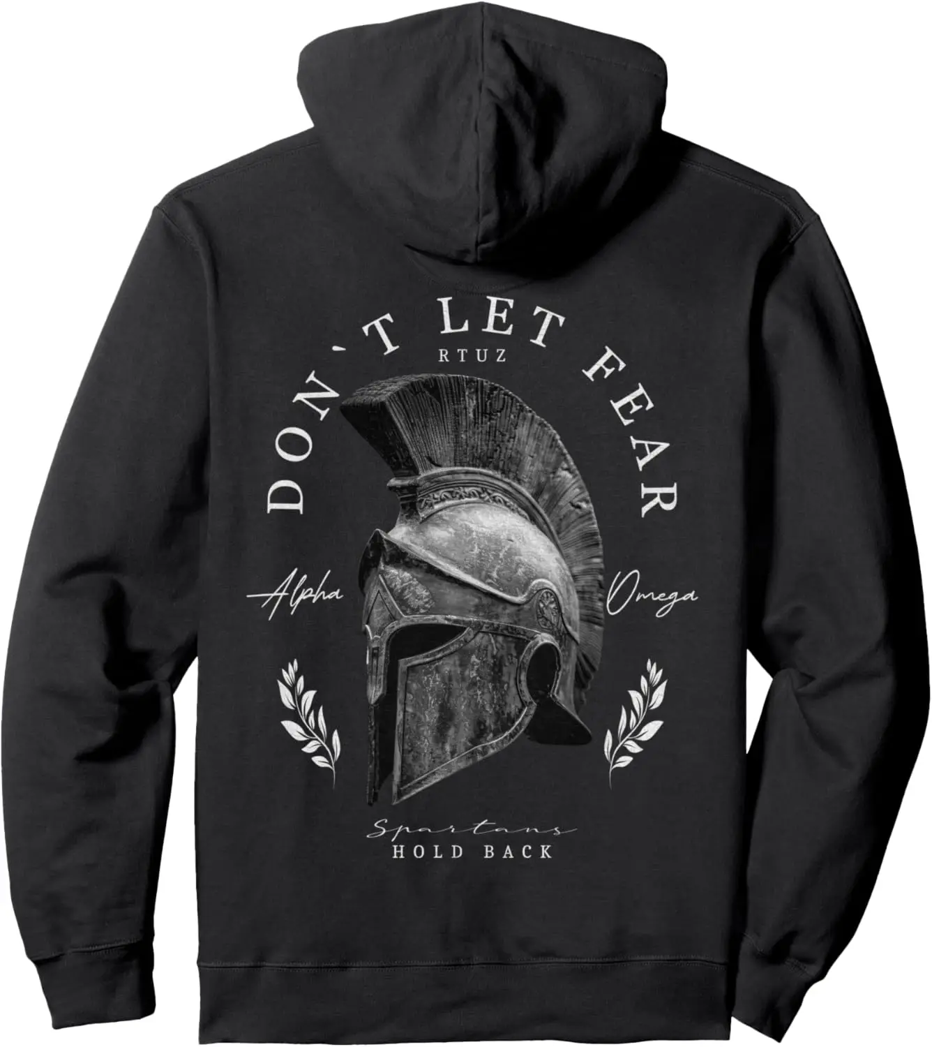 

Greek Sparta Helmet Warrior Soldier back print Spartan Pullover Hoodie