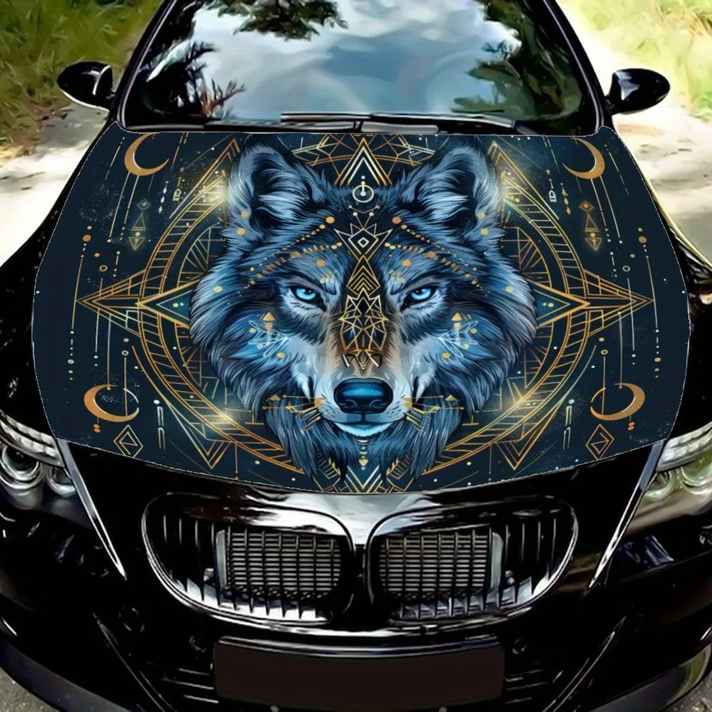 

Wolf and Mystical Power Blend Car Vinyl Wraps, Vinyl Car Hood Graphics, Super Durable Vinyl Material, Uniquemes to Grab Attentio