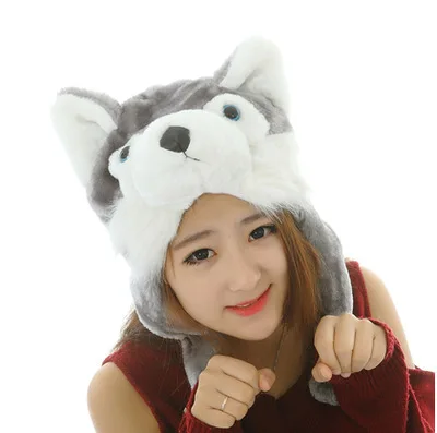 Plüsch Spaß Tierhüte One Size Cap Polyester mit Fleece Futter für Männer Frauen Teenager Junge Mädchen Mützen warm und süß – Detail 18