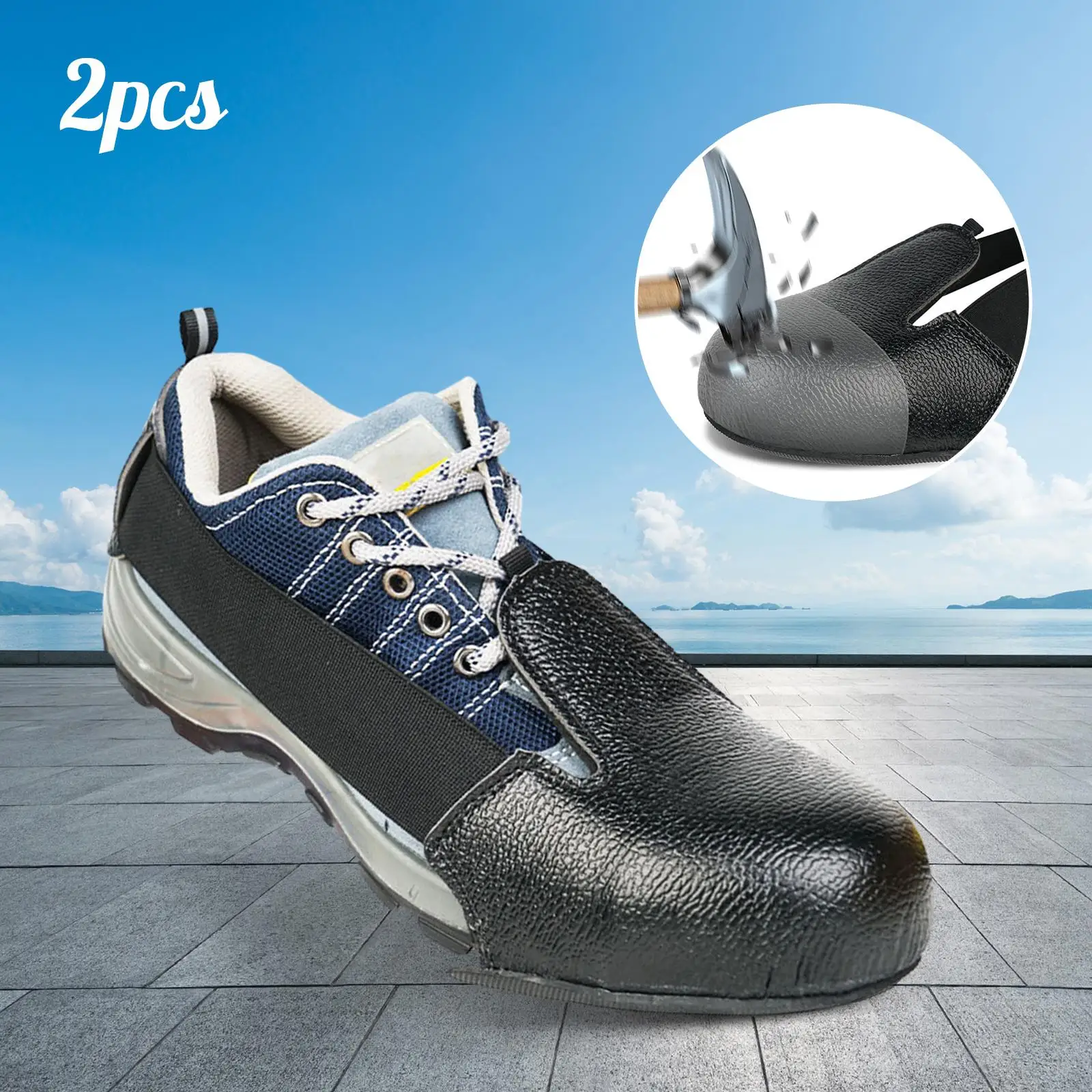 Toe Safety Shoe Covers Universal Leather Anti Smash Protective Footwear for Industrial Work Use