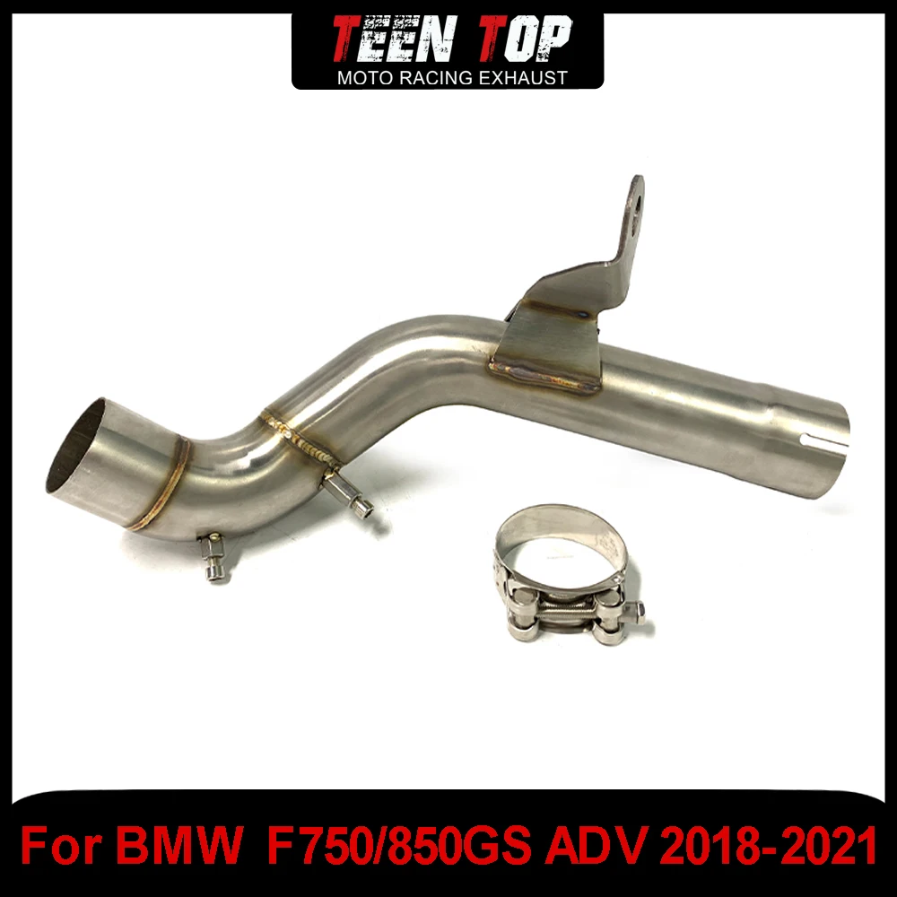 For BMW F750/850GS ADV Exhaust Decat Pipe Motorcycle Escape Middle Link Pipe Steel F750GS ADV 2018-2021 Connect to Original