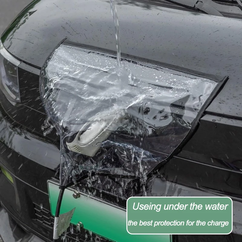 EV Charger Port Cover Fashion Electric Car Charger Plug Cover Outdoor Waterproof Winter Snow Rain Magnetic Attachment