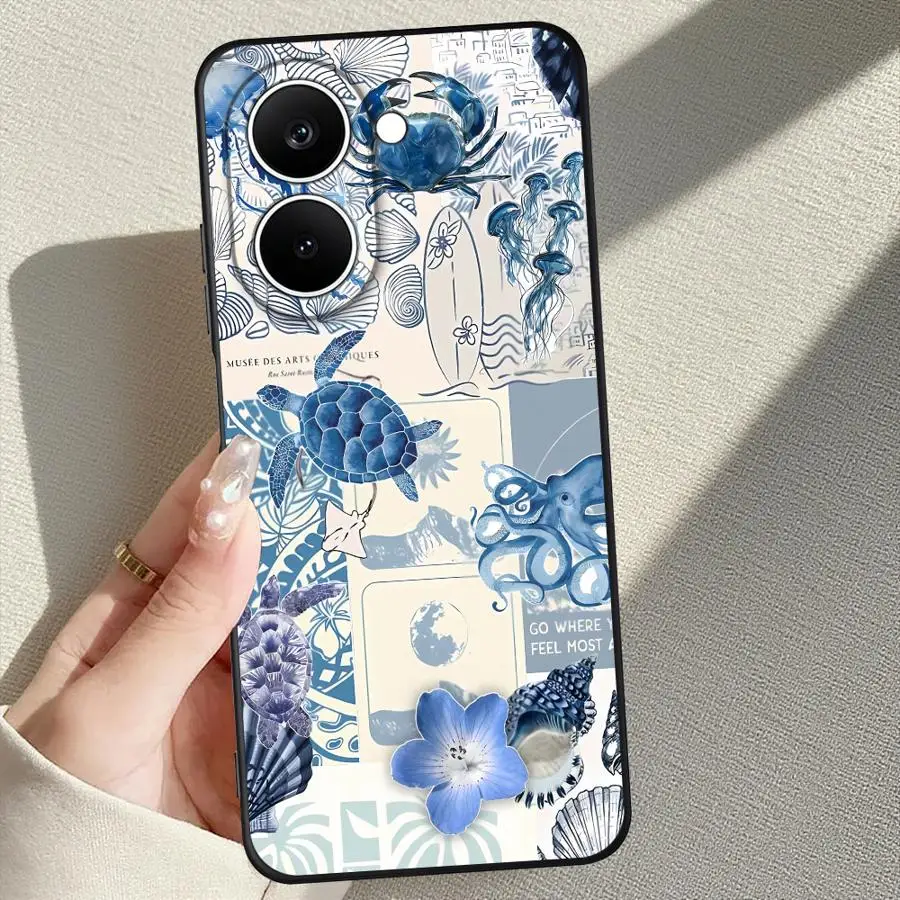 Чехол для Xiaomi Poco F8 F3 X3 X4 X5 X7 Pro M3 M4 M7 Pro C61 F1 M5 C71 C50 C75, чехол для телефона с узором в морском стиле