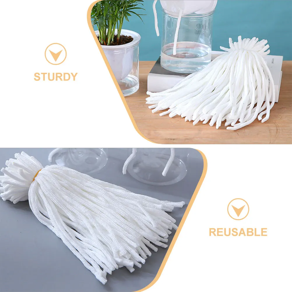 

100pcs Water Absorbent Cotton Rope Hanging Basket Automatic System Planter Pot Indoor Potted Plant Self Irrigation
