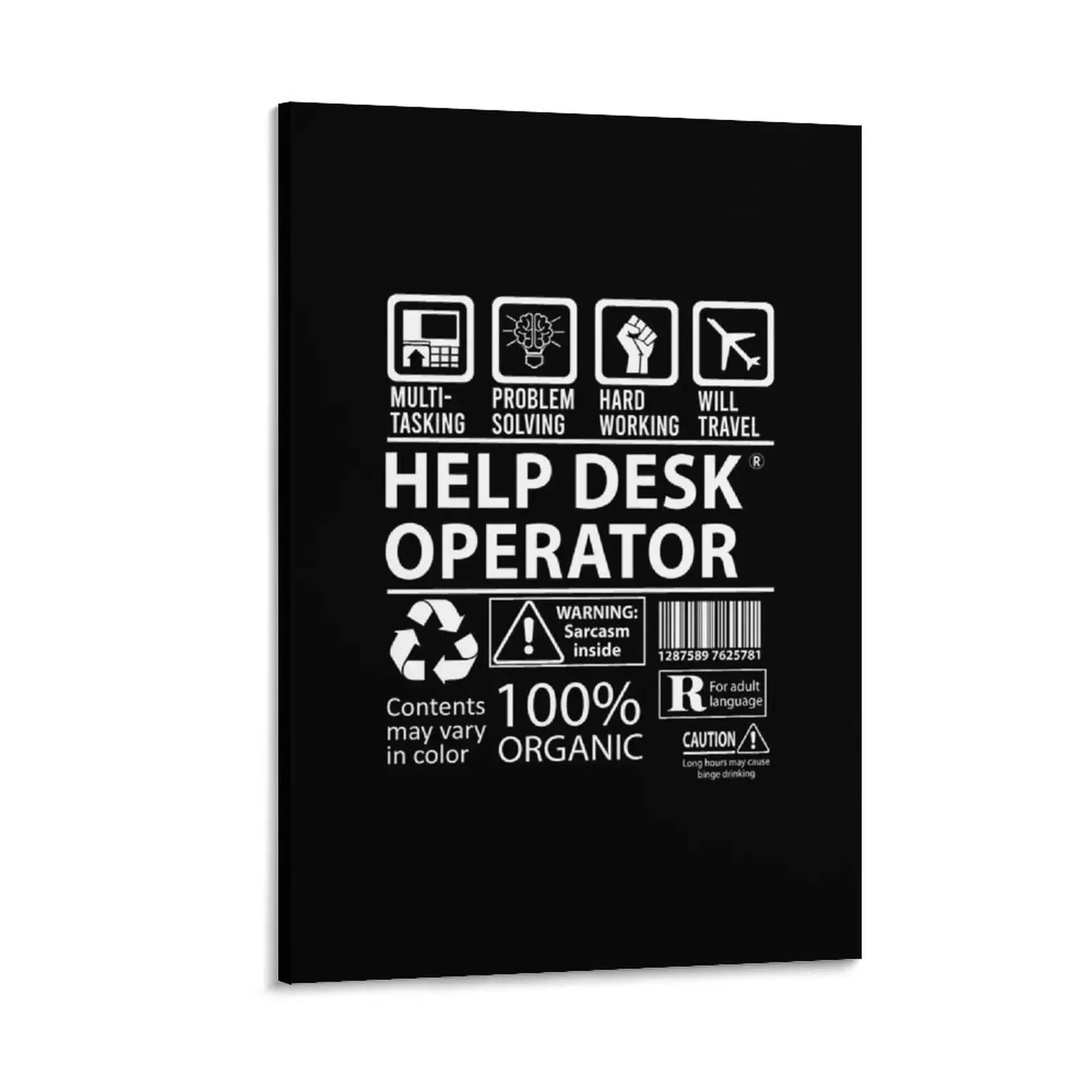 

Help Desk Operator T Shirt - MultiTasking Certified Job Gift Item Tee Canvas Painting bedroom decor room decoration