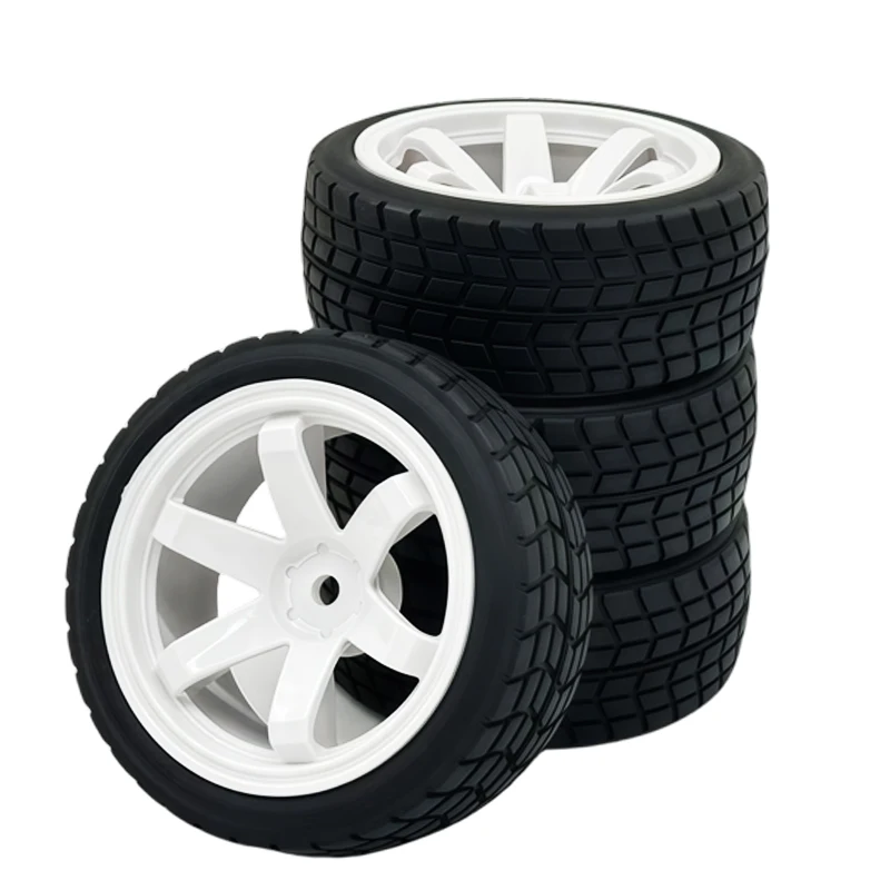 

4 шт. 65 мм резиновая шина для колес 12 мм шестигранная шина для hsp 94123 XV02 XV01 TT01 TT02 PTG2 A959 гоночный автомобиль