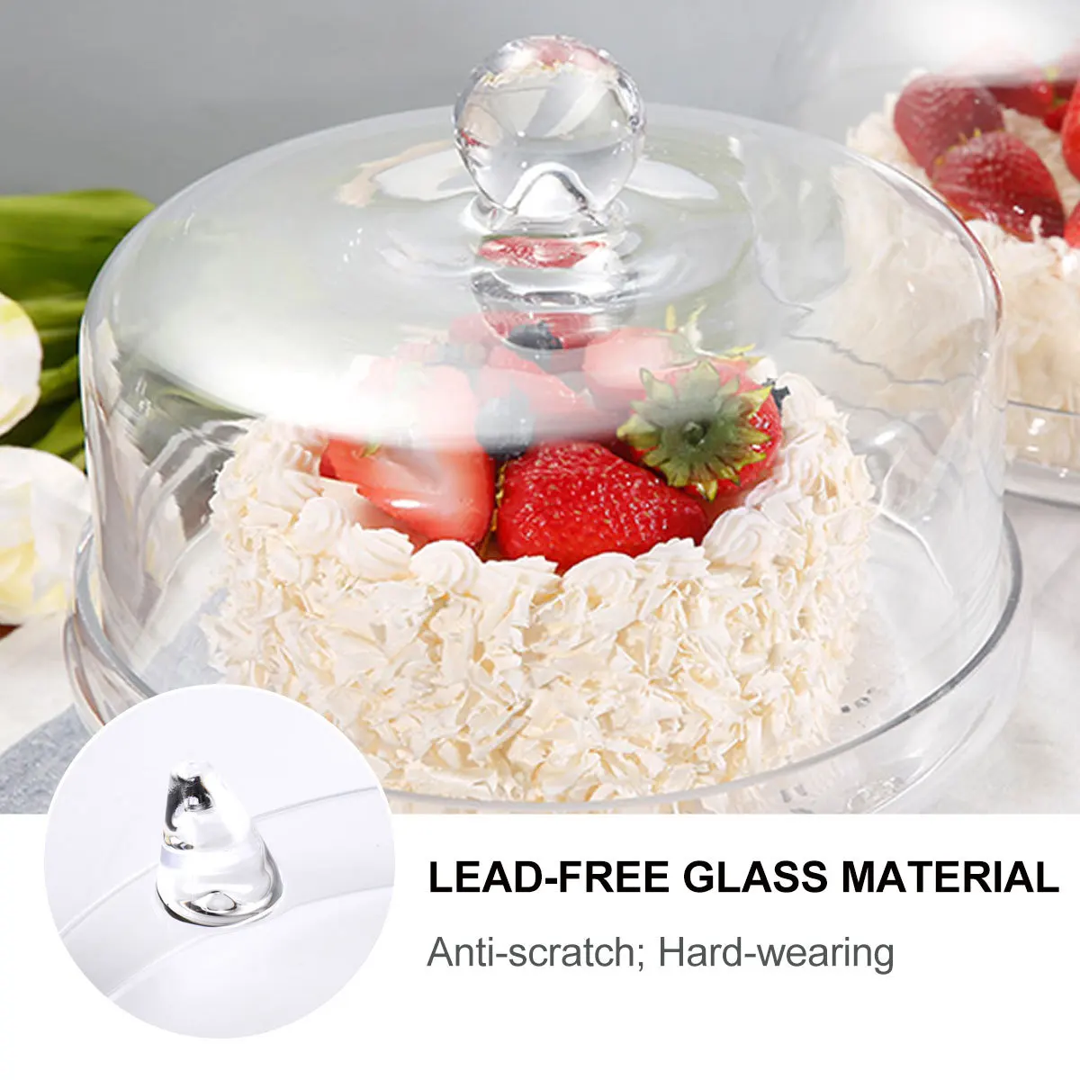 

1Pc Arched Plastic Cover Food Cake Cover Food Protective Cover for Buffet Western Food(Transparent)