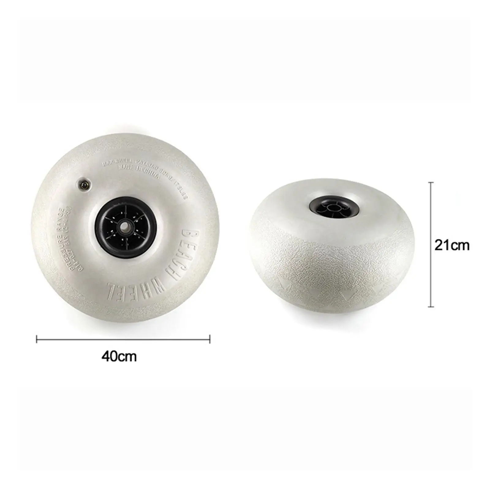 PVC Balloon Wheel High Performance Beach Cart Wheels for Folding Kayak Trolley and Camping Wagon