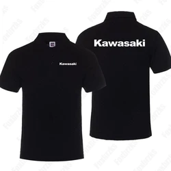 Polo de moto Ninja Kawasakis pour homme, uniforme d'équipe de cyclisme, manches courtes, demi-manches, tout match, été, nouveau, 2024