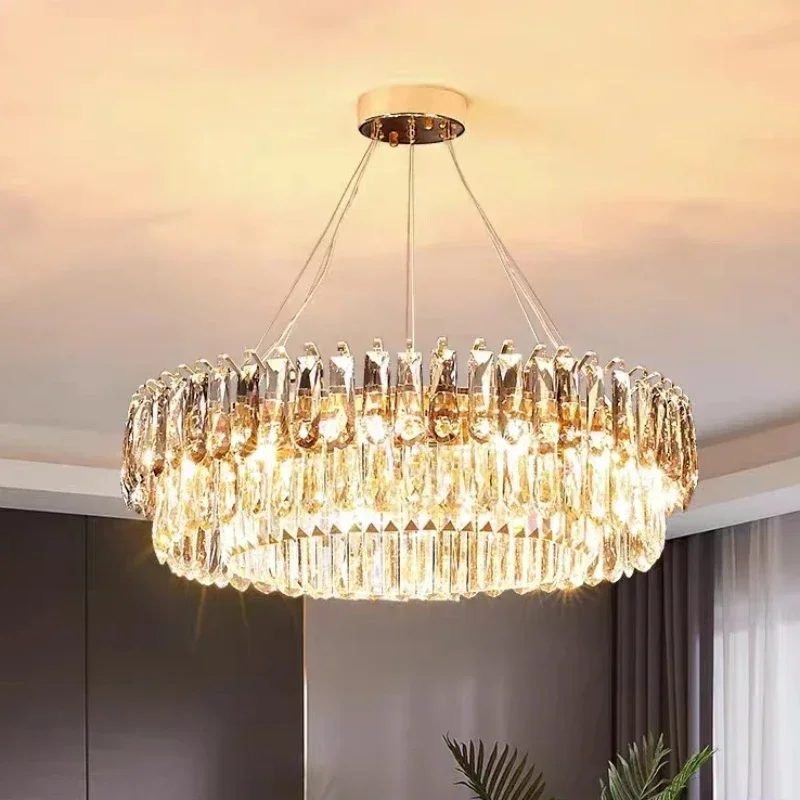 Nordic LED Crystal Chandeliers Gold Luxury Lighting Dining Room Living Room Bedroom Kitchen Island