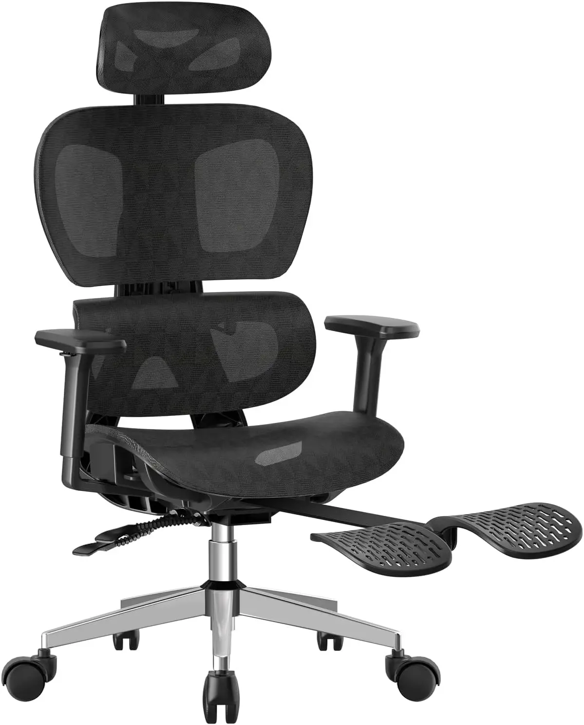 Silla ergonómica de oficina Ergo3D, asiento de escritorio rodante con reposabrazos ajustable 3D, respaldo alto, silla de ordenador de escritorio de malla