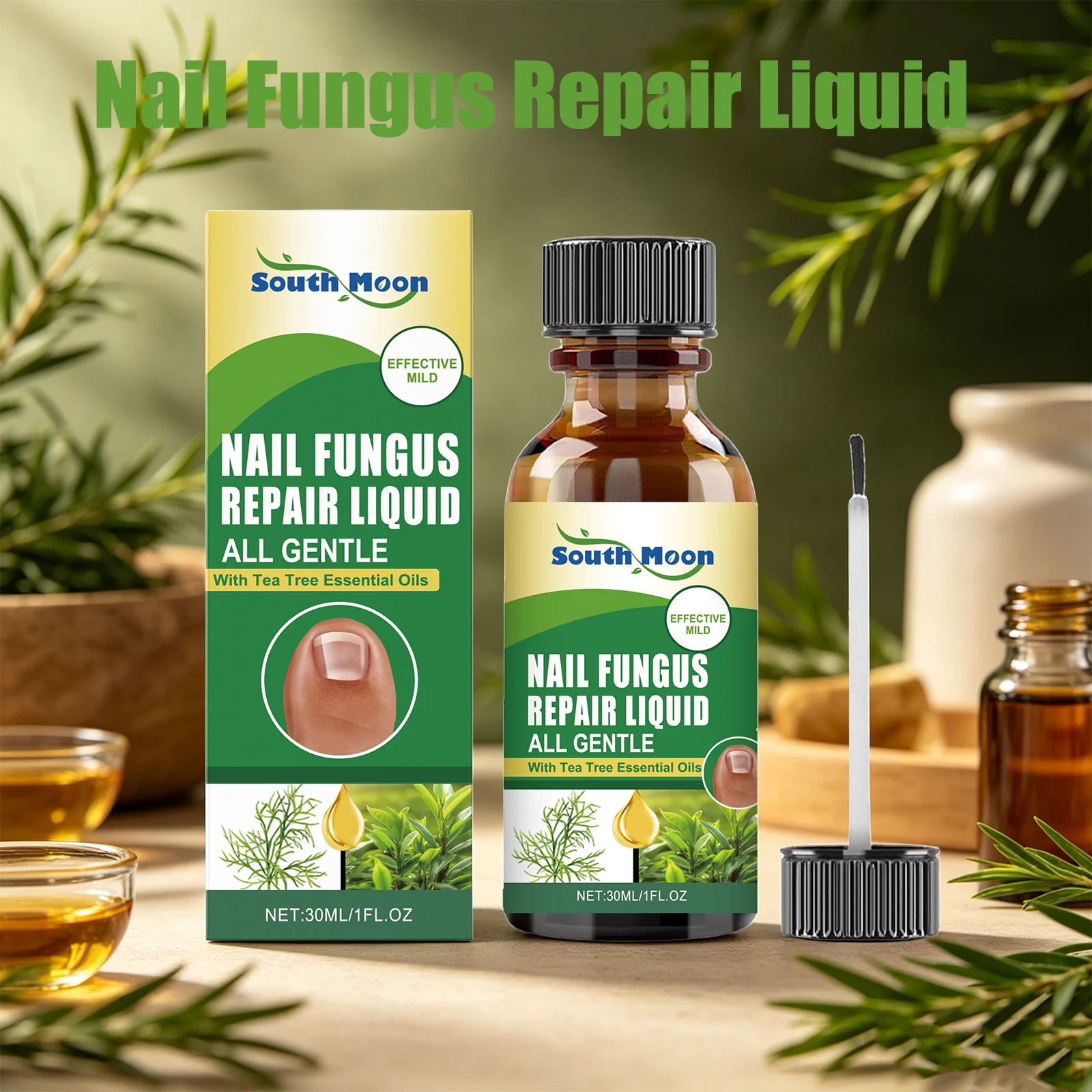 South Moon Nail Fungus Repair Liquid Gentle Damaged Nail Improving Nourishing Nail Liquid for Fingernail Toenail Restoration view 2