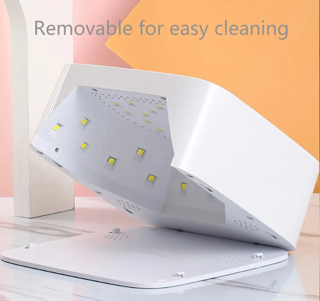 Lampa UV do paznokci CordlessUV 30LED, akumulatorowa, 54W, inteligentny wyświetlacz cyfrowy, suszarka do lakierów hybrydowych, narzędzia do manicure do salonu i domu.