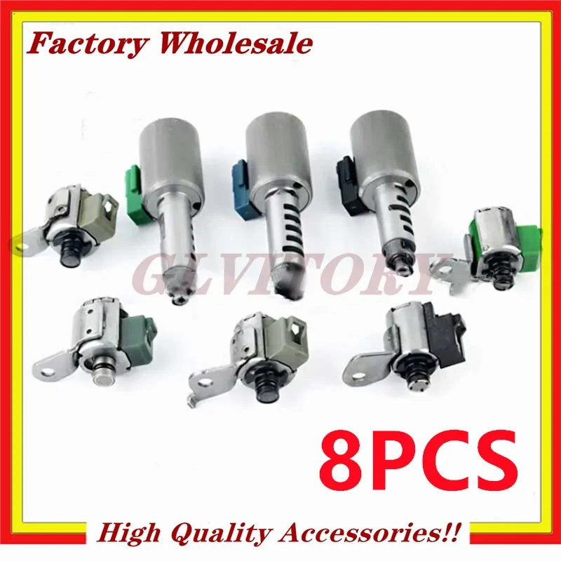 

8X Transmission Solenoids Set For Volvo AW55-50SN AW55-51SN AF33-5 AW235 RE5F22A Solenoid Valve