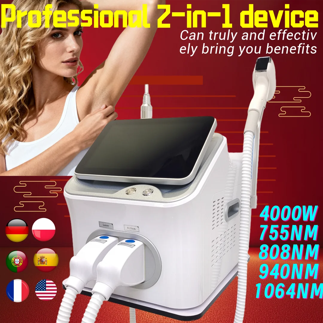 

2025 Professional 808nm Epilator 4000W Painless Ice Platinum Diode Laser Hair Removal Machine 4 Wavelength Home Use And Salon