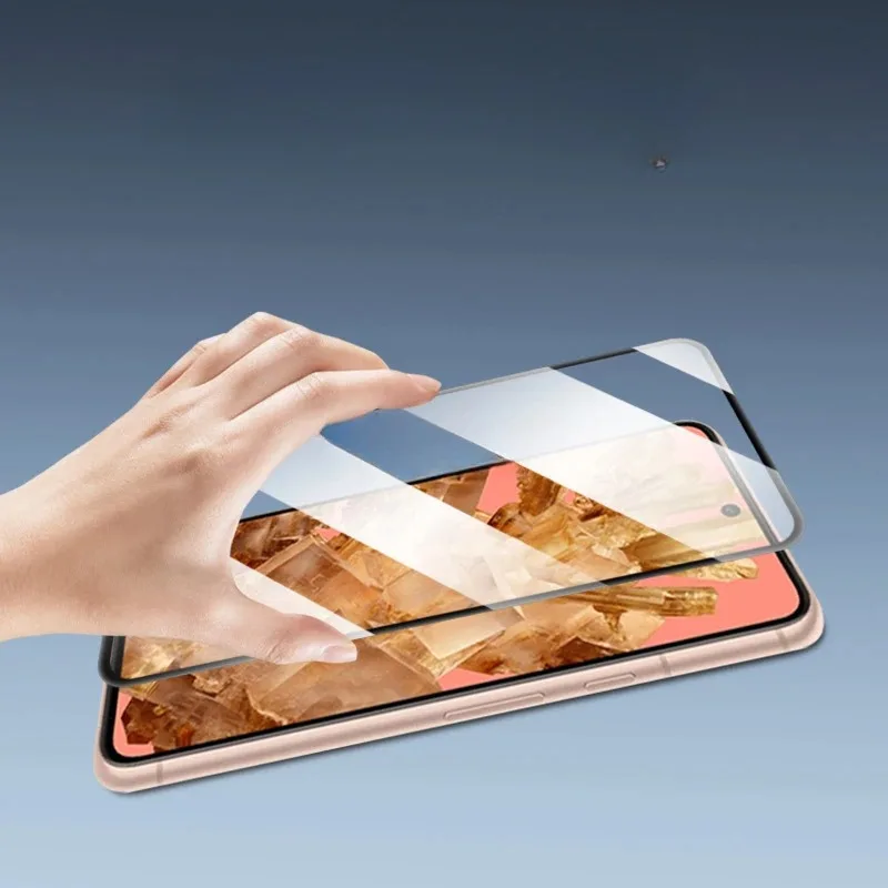 2 Unids. Protector de Pantalla de Vidrio Templado para Google Pixel 9a 8 7 6 Pro 5 4 XL Cobertura Completa Transparente Anti-Huellas Anti-Rayaduras 6
