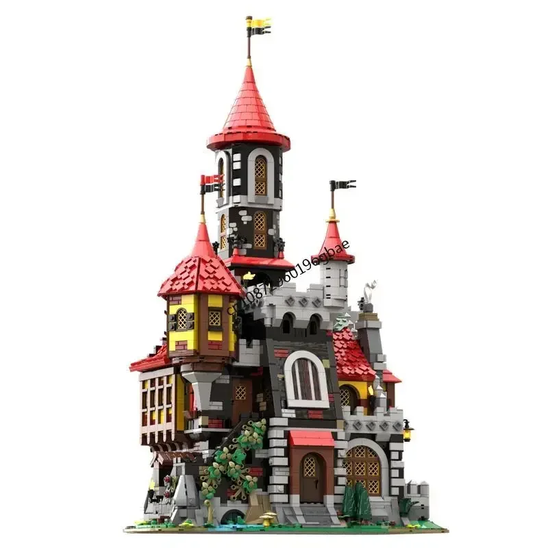 New 3995Pcs Moc European Medieval Street View Bat Lord Castle Model Diy Creative Ideas kids Toy Birthday Gift Custom Puzzle