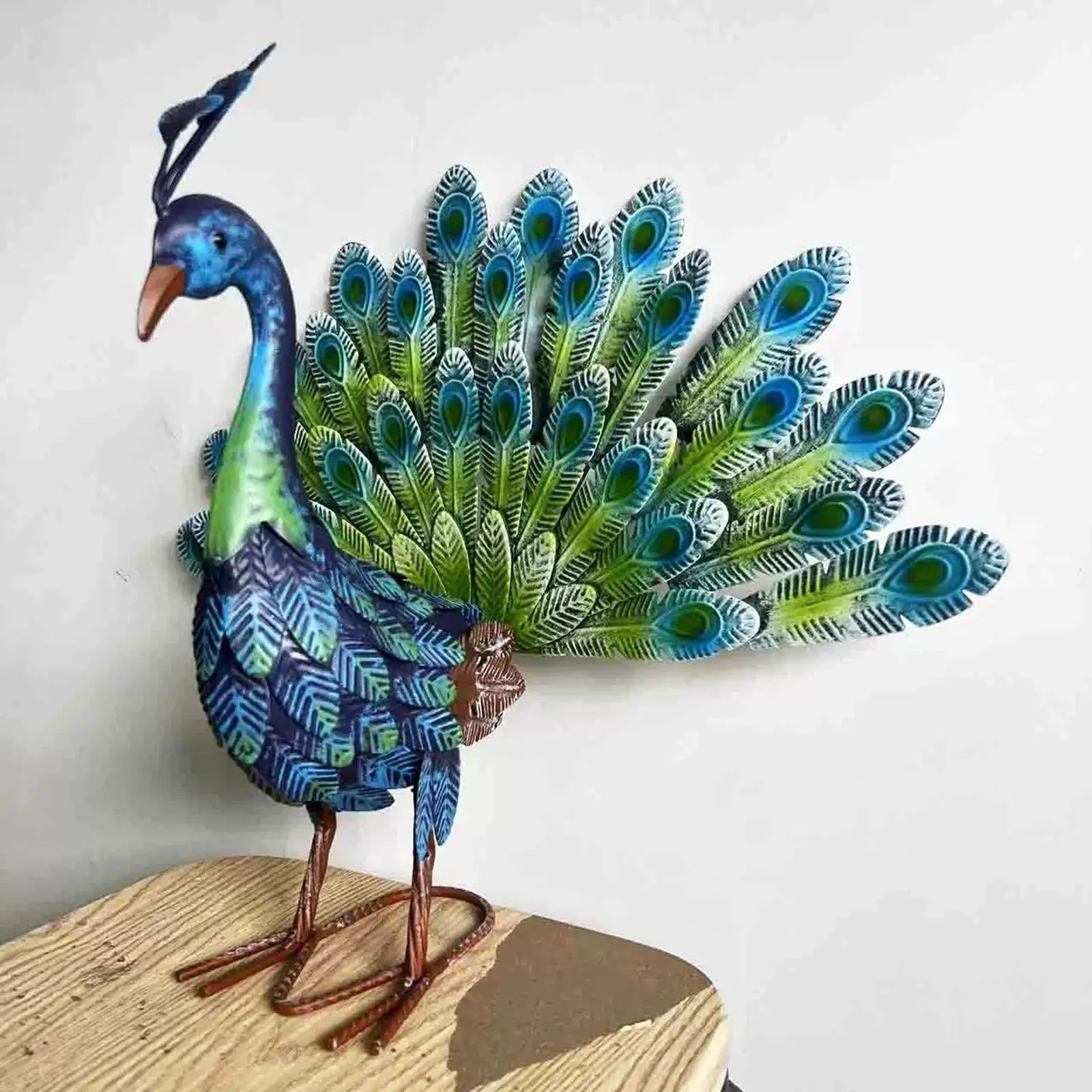 

Garden Peacock Statue Outdoor Craft Figurine for Housewarming Courtyard Lawn