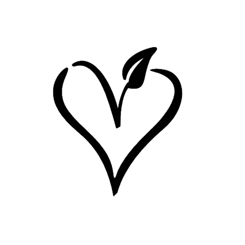 

13cm * 15cm Fun Pure Heart Exquisite Cute Design Window Bumper Motorcycle Accessories Decoration Vinyl Car Stickers