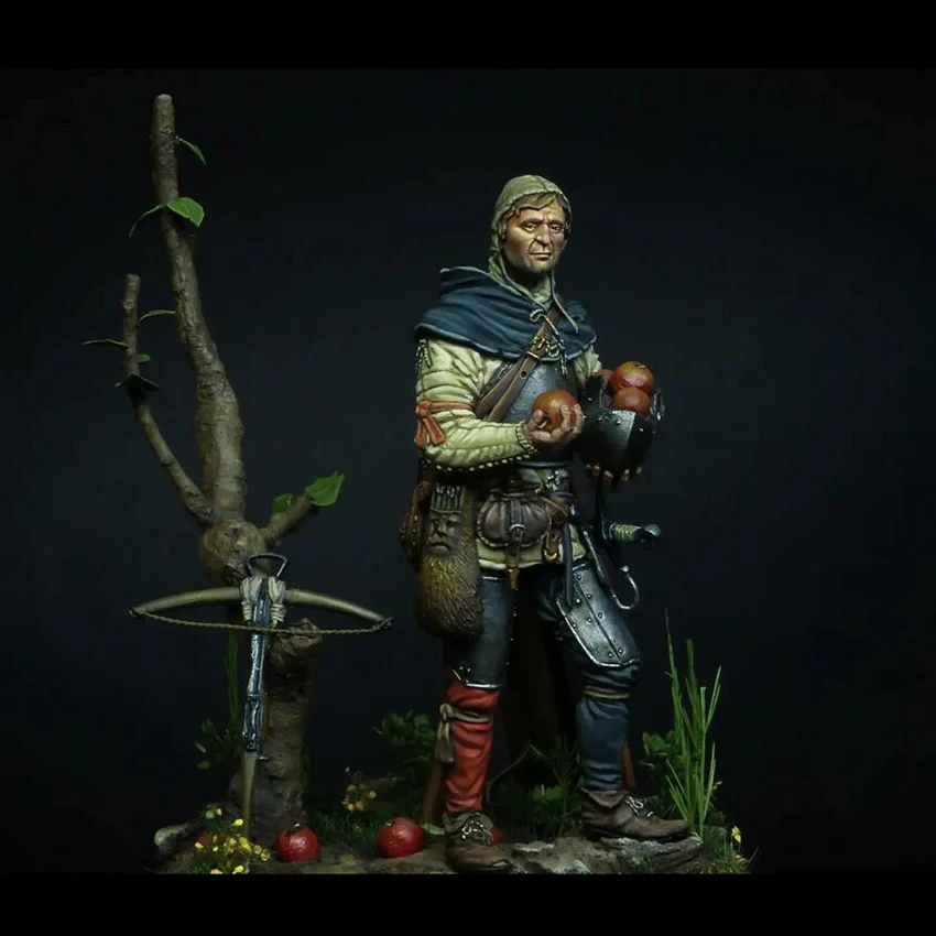 Soldier in resina 1/24 antico ufficiale FANTASY SOLDIER modello crossbowman medievale Kit di costruzione di Figure non verniciato non assemblato