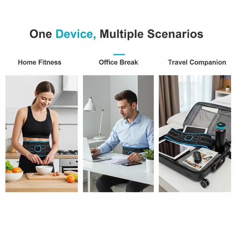 ems-腹部トーニングベルト電気筋肉刺激筋肉トーナーポータブルフィットネスマッサージャーウエストトレーナーボディ痩身シェイピング
