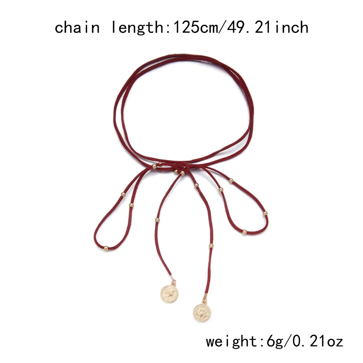 Trendige mehrschichtige Samt-Kordel-Schleifenkette für Damen und Herren, Retro-Western-Ästhetik, runde Perlen, Schleifenknoten-Choker-Schmuck. – Detail 31