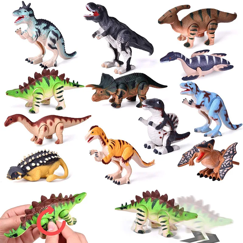 

Simulation Jurassic Dinosaur Wind-up Jumping Toys Childhood Nostalgia Toys Creative Mini Dinosaur Clockwork Walking Toy Gifts