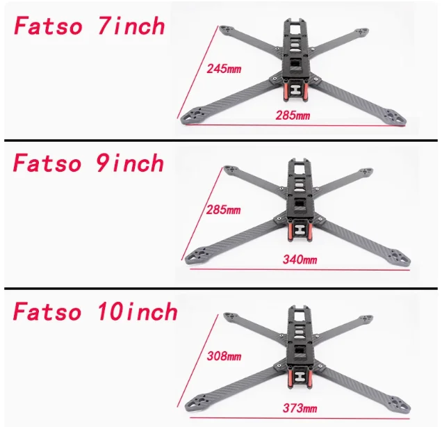 TEOSAW Fatso 7plus 7 Inch /9plus 9Inch /10plus 10/11Inch Long Range Frame Kit 6mm Arm Support DJI O3 for DIY RC Drone FPV Racing