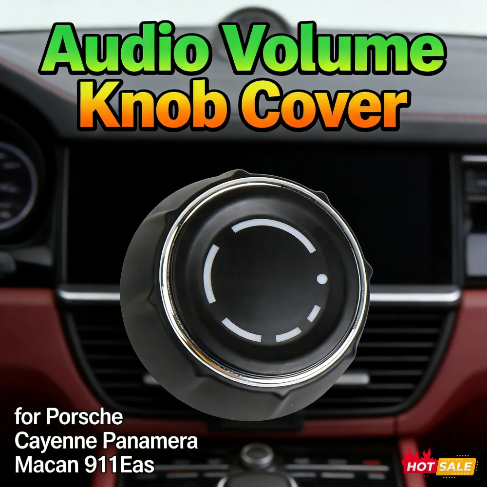 

Center Control Multimedia Knob Button 97064293001 Center Console Audio Volume Knob Cover 97064292901 for Porsche Macan 2014-2017