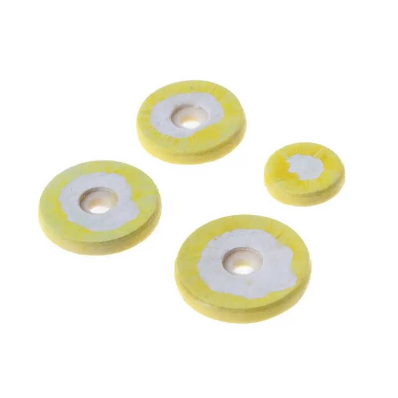 16pcs Flute Leather Pad Music Woodwind Pads Repair Yellow Instrument Accessory