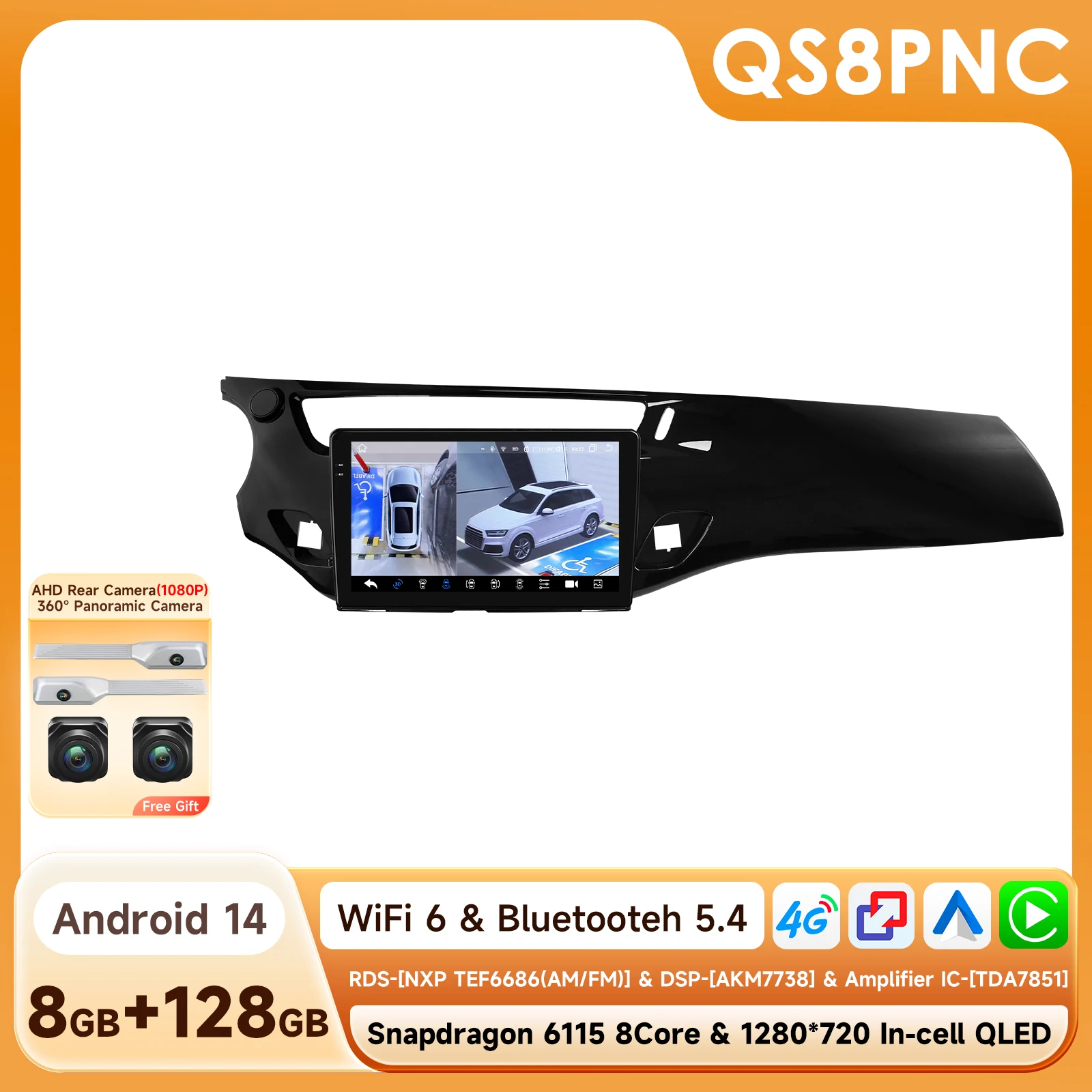 9 ''6115 Intelligent Scherm 2din Android Autoradio Multimedia Video Player voor Citroen C3 DS3 2010-2016 GPS Carplay Auto 4G RDS