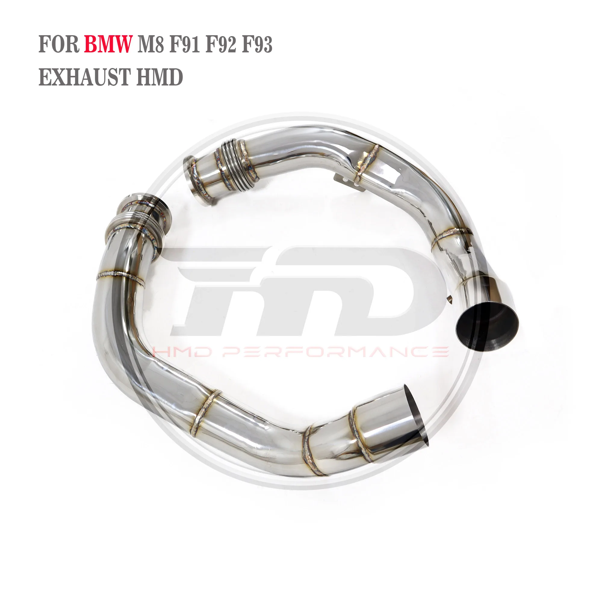 HMD Without Warning Light Downpipe for M8 F92 4.4T S63 Engine V8 Two Four Doors 2018-2022 Exhaust High Flow With Catalytic