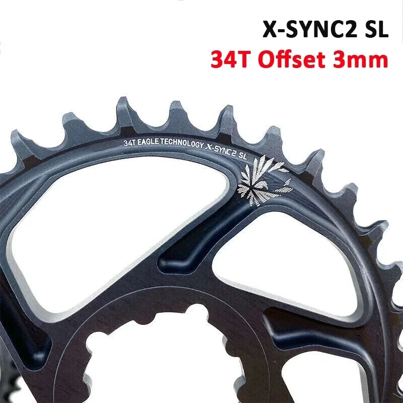 for SRAM GX Eagle Chainring 34T Chainewheel Direct Mount 3mm Offset Bicycle Crankset 12S for Sram X-SYNC Chain Ring Bike Crown