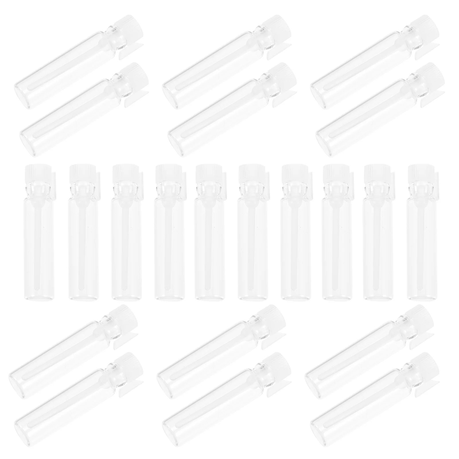 50Pcs Mini Refillable Perfume Bottles 1Ml Glass Sample Vials Empty Portable Travel Tube Bottle Set Empty Tube Bottle