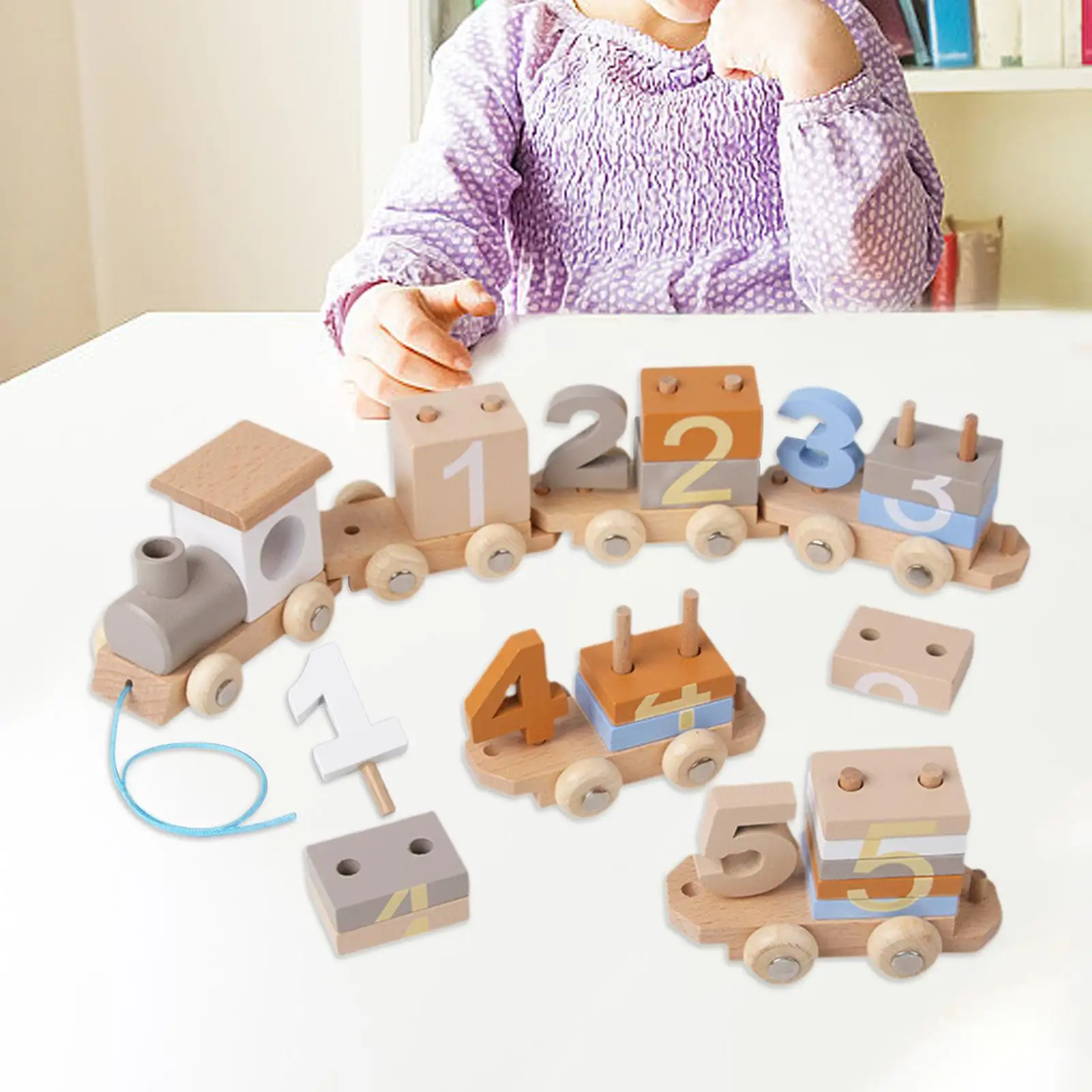 

Wooden Birthday Train Sensory Development Early Educational Toy Intelligence Boosting Toy Montessori Preschool Birthday Gift