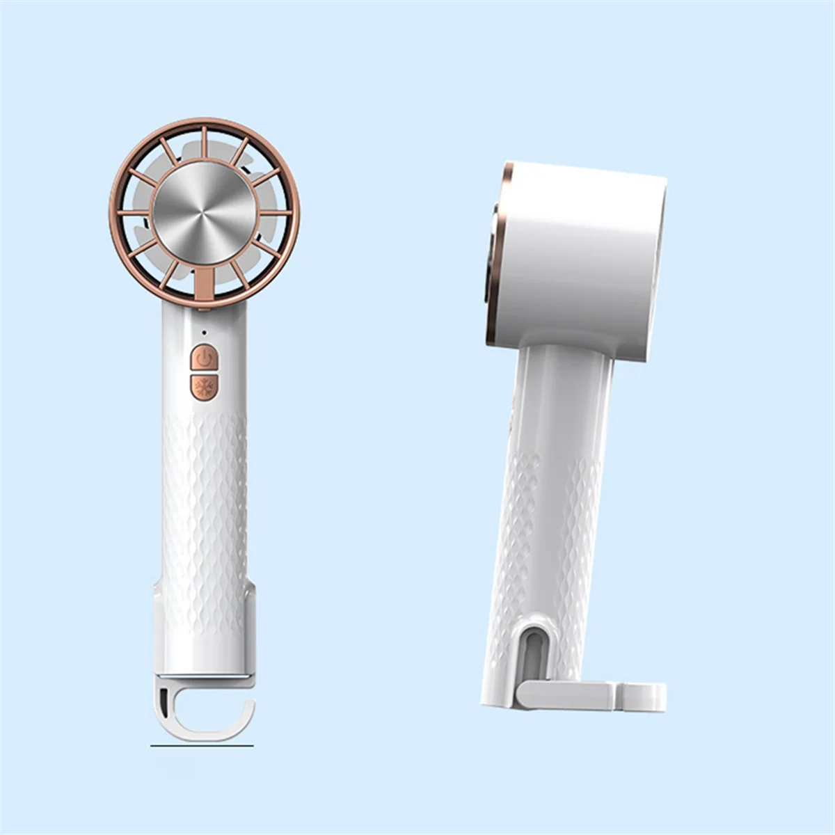 Portable Handheld Fan High Wind Power Desktop Fan Circulator Personal Cooler Hand Fan with Semiconductor Ice Cooling,C