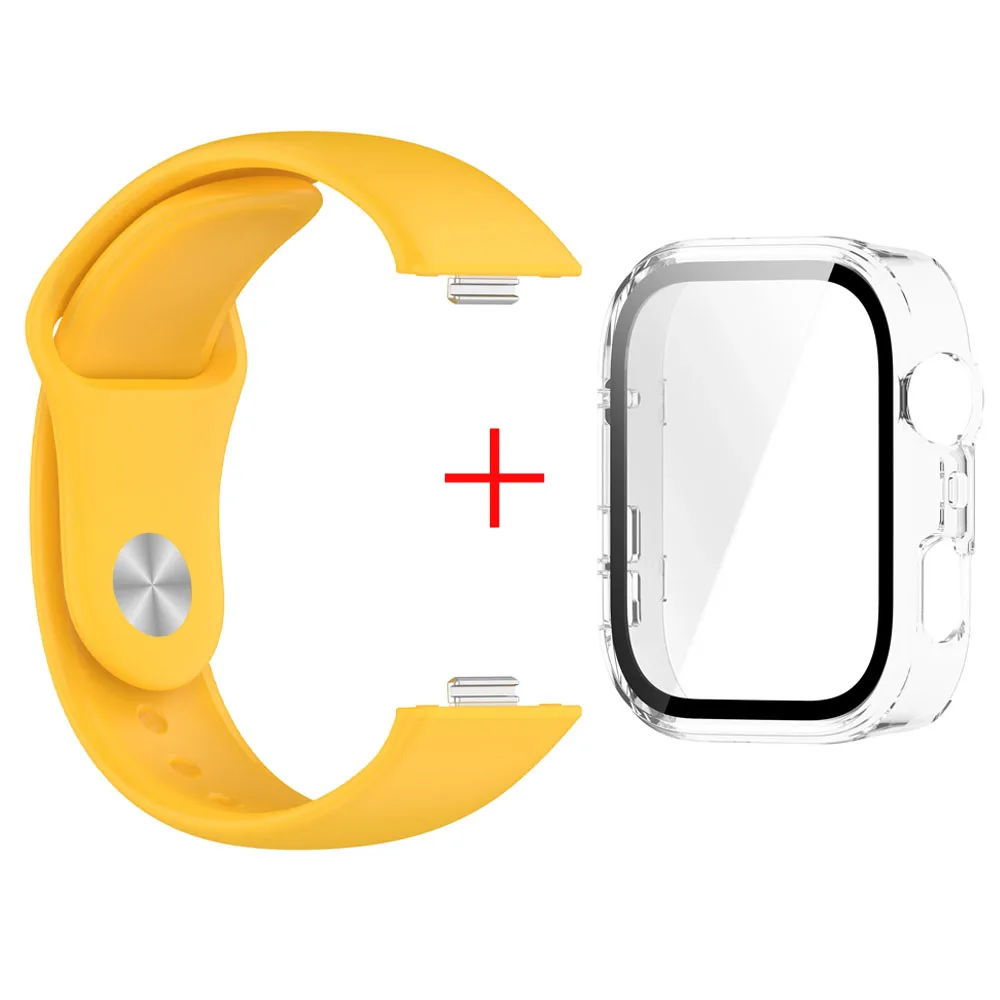 

Silicone Strap+PC Case For Huawei Watch Fit 3/4/4 Pro Soft Comfortable Replacement Watchband For Huawei Watch Fit 3/4 Bracelet