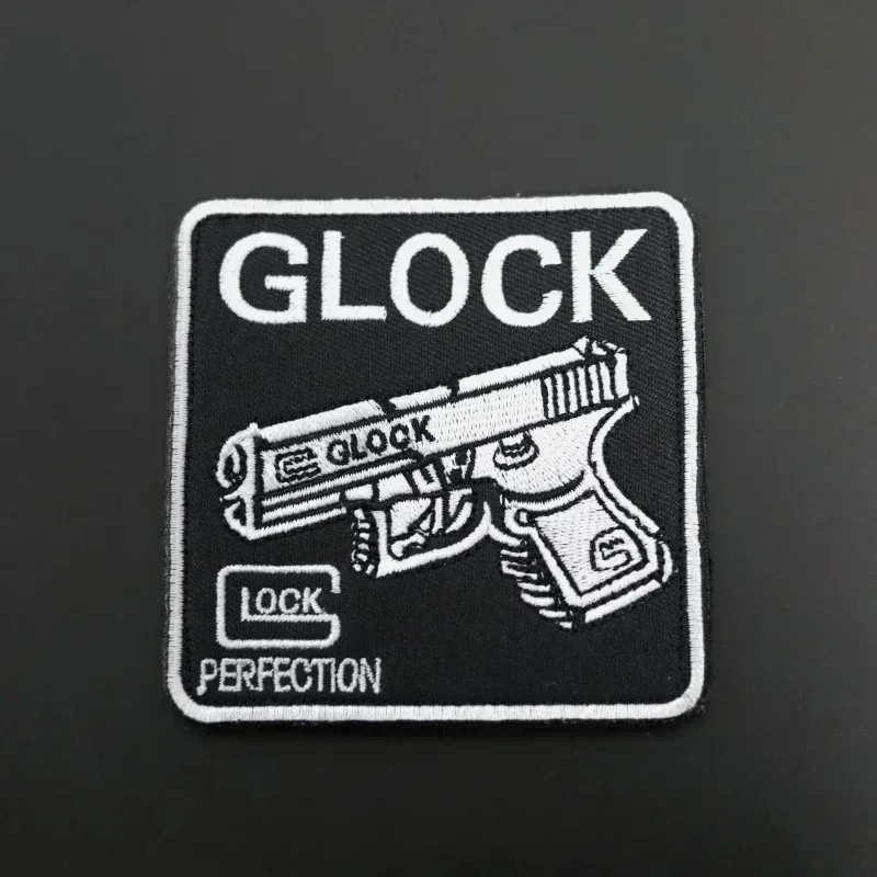 GLOCK Embroidery Patches Lock Perfection Hook Emblem Military Safe Action Pistols Morale Badge Capsule Corp Armband on Clothes