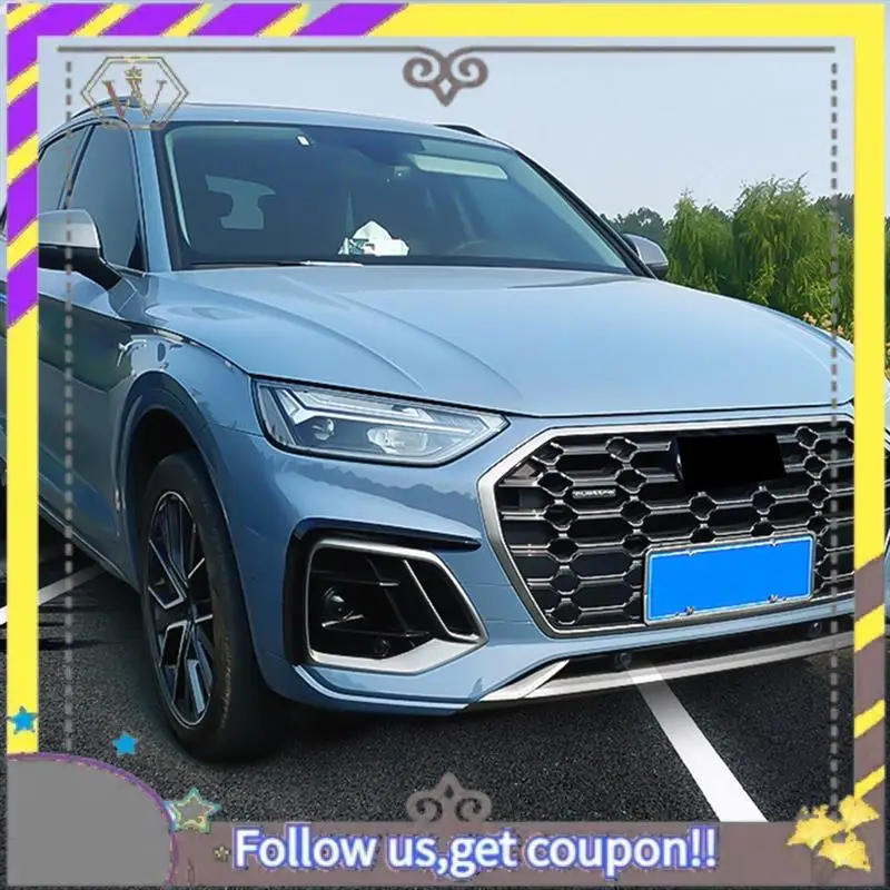 

ABXV-1Pair Front Bumper Air Knife Trim Fog Light Eyebrow For Q5 RS SQ5 2020-2024 Fog Lamp Splitter Spoiler Fangs Cover