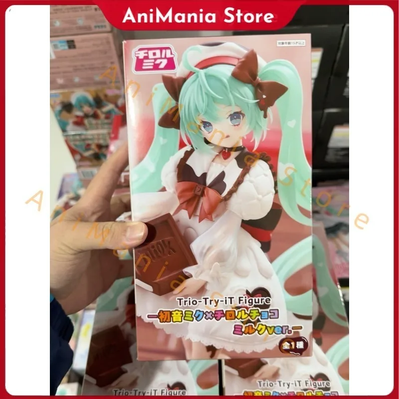 

Оригинальная фигурка FuRyu Trio-Try-iT Hatsune Miku: Декор в тематике Tyrol Chocolate Milk, коллекционная аниме-фигурка ко Дню святого Валентина для рабочего стола