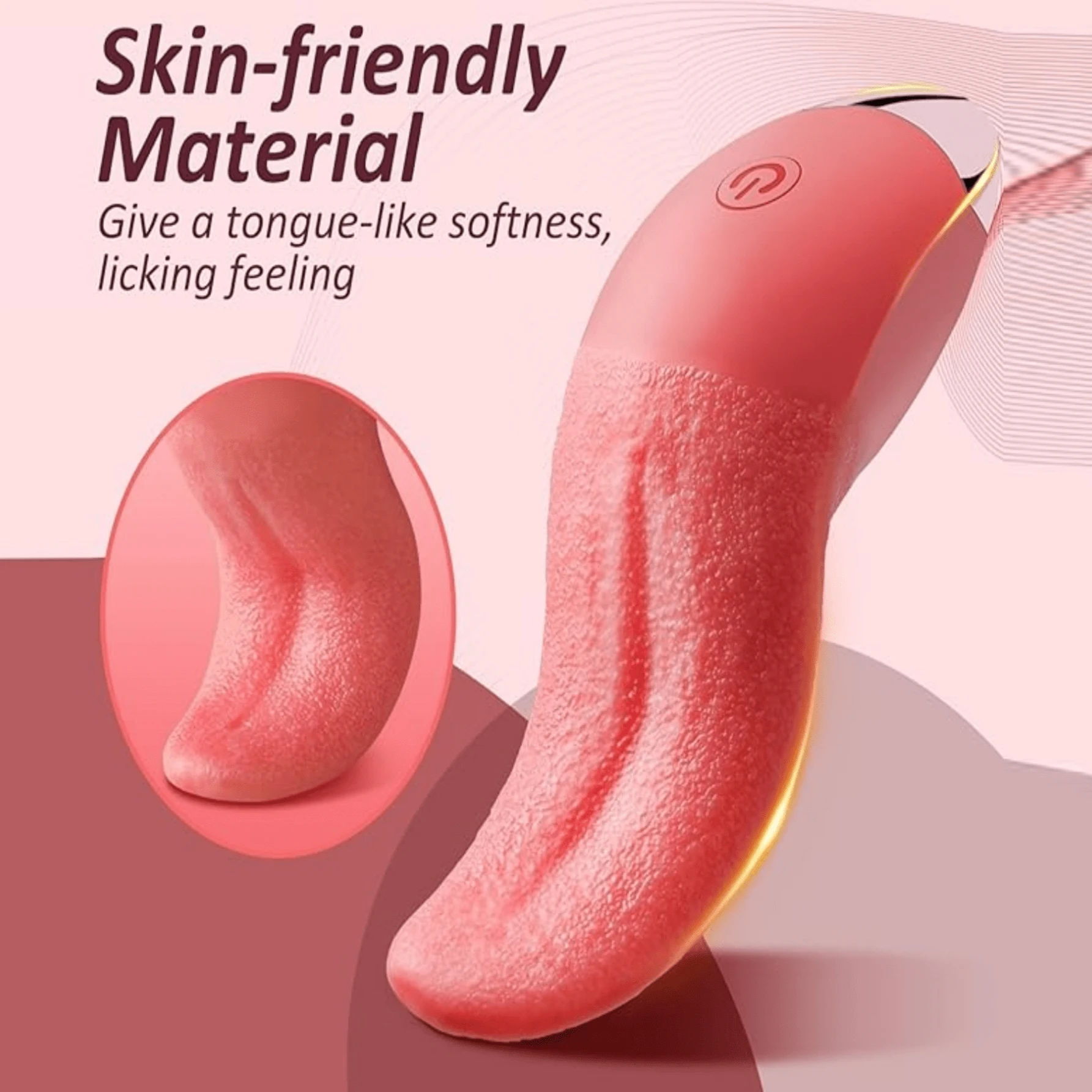 Waterproof Tongue Shaped Vibrator Female Tongue Licking G-spot Vibrator 10 Modes Lick Clitoris Stimulator For Women Masturbation