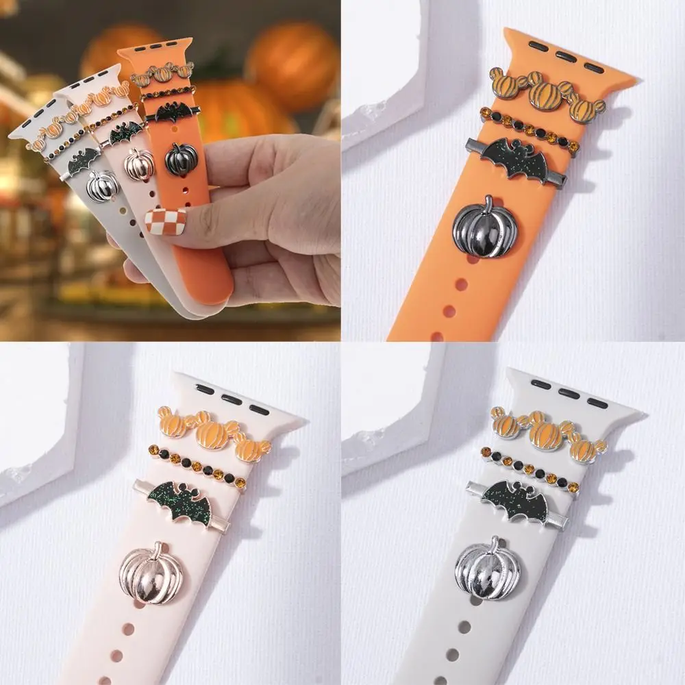 New Charms Ornament Watch Band Decorative Ring Accessories Halloween Decor Nails Christmas Metal Trim Ring for Apple Watch