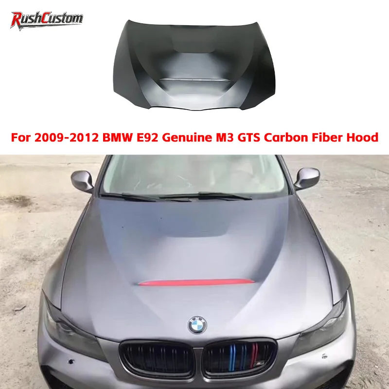 

Fit for 2009-2012 BMW E92 M3 GTS Genuine High Quality Carbon Fiber Front Hood Engine Cover Racing Style Body Kit