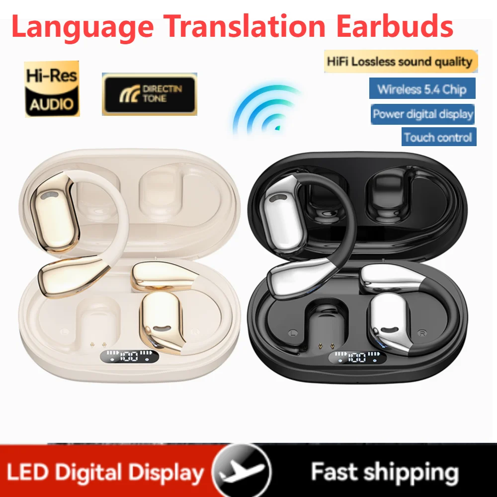 OWS Open Ear Wireless Earphones HiFi Sound Earbuds Touch Bluetooth headset Sports Noise Cancellation Headphones With Microphone