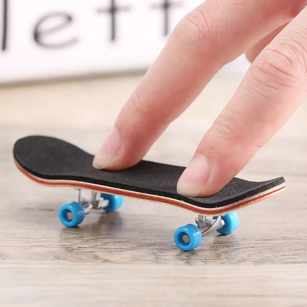 

Children's Wooden Finger Skateboard Toy With Professional Stents Novelty Fingerboard Set Ideal Birthday Gift
