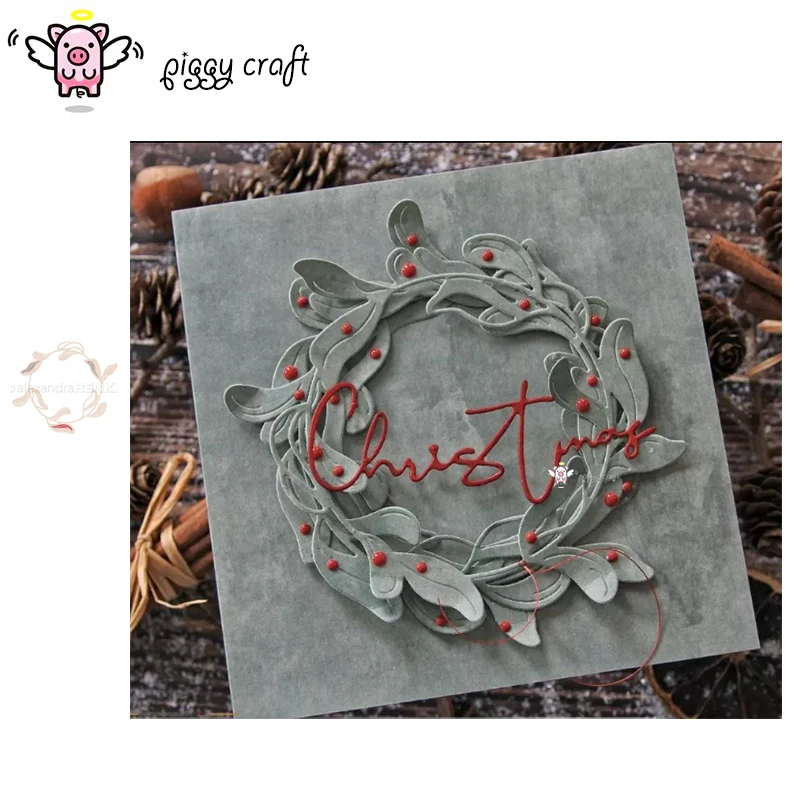 Piggy Craft Metall-Stanzformen, geschnittene Matrizenform, Blattring, Dekoration, Sammelalbum, Papier, Basteln, Messerform, Klingenstanzer, Schablonen