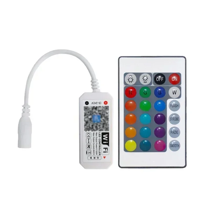 24Key LED 컬러 컨트롤러, WIFI 블루투스 원격 제어, 12V 5050 2835 스트립 라이트 리본, 야간 적외선